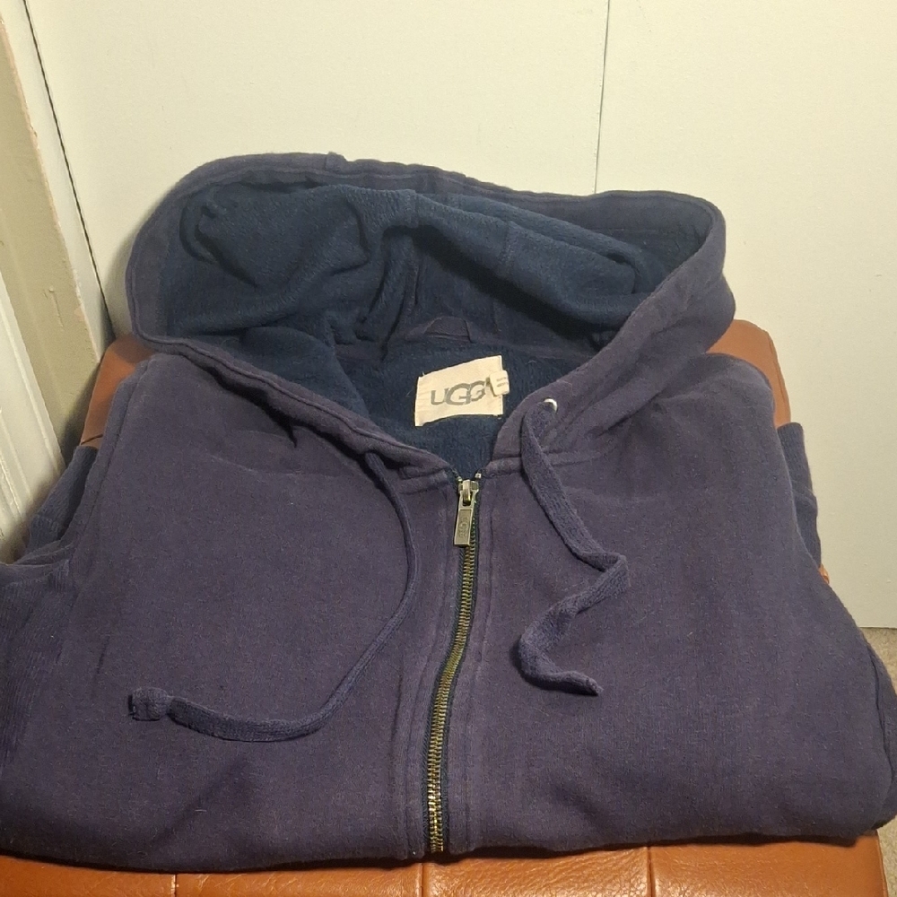 UGG Men's Deep Blue Zip-Up Hoodie
